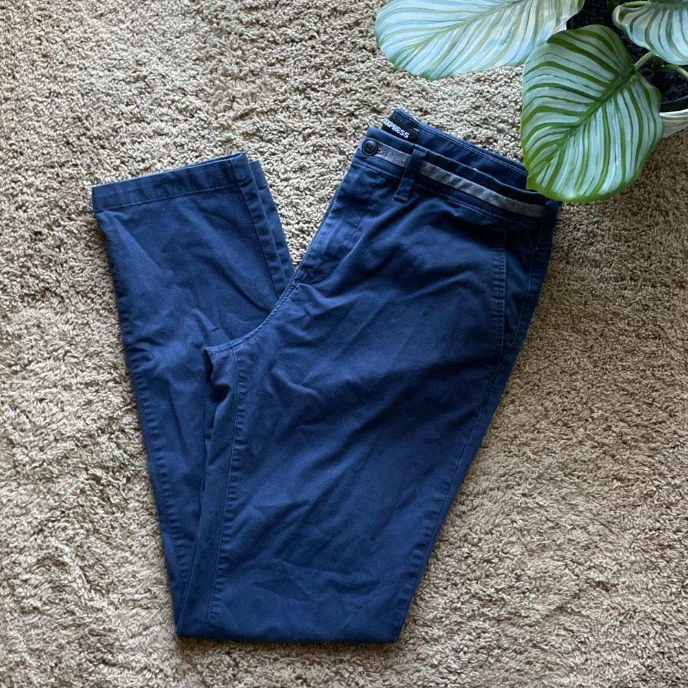Men’s Express 365 Comfort Navy Chino Slim 32 x 34